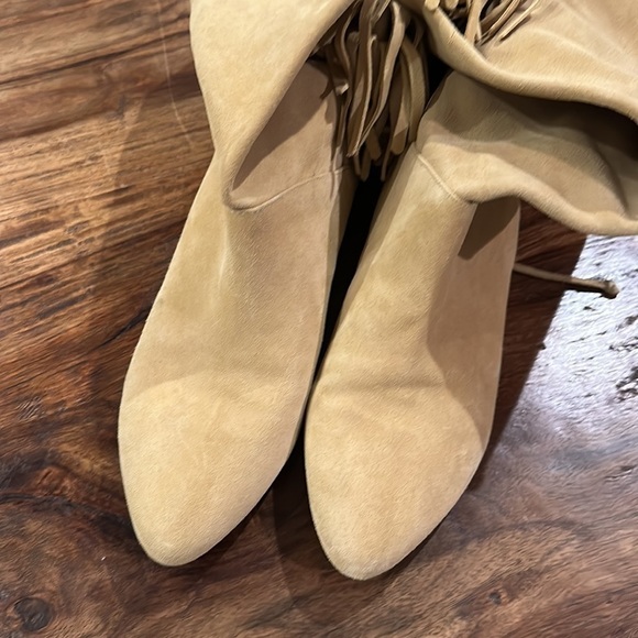 Daniblack Festival Fringe Suede Leather Boots in Camel Sz9 - Picture 7 of 8